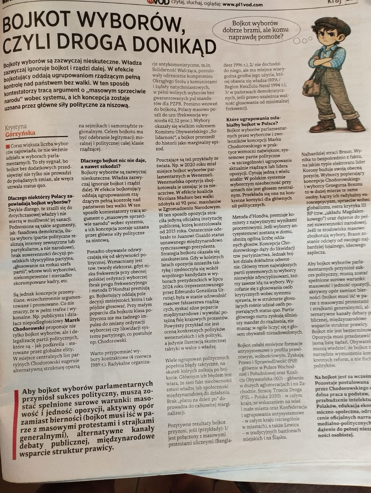 Artykuł Bojkot wyborów, czyli droga donikąd